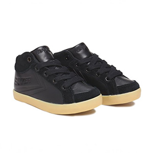 Baskets Delta Kid en cuir noir