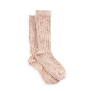 Chaussettes lurex rose