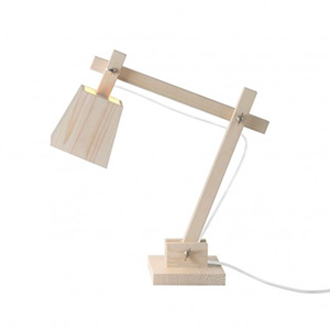 Lampe de bureau en bois