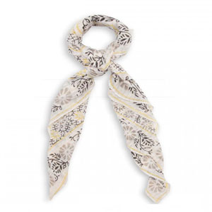 Foulard fleurs et lurex