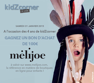 Mélijoe fête les 4 ans de kidZcorner [CONCOURS INSIDE]