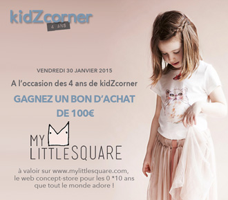 My Little Square fête les 4 ans de kidZcorner [CONCOURS INSIDE]