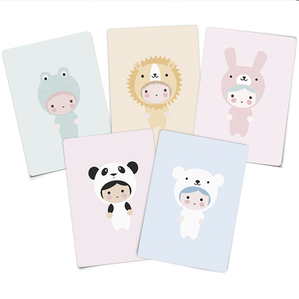 Lot de 5 mini cartes d’invitation