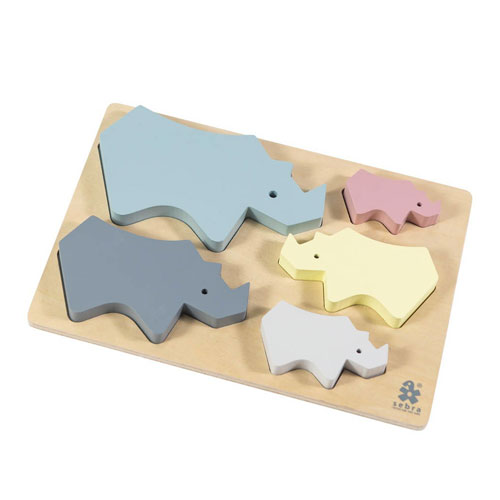 Puzzle Rhino en bois