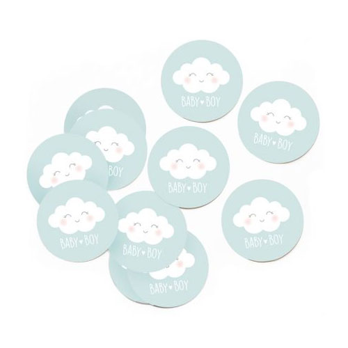 Lot de 10 stickers Nuage bleu