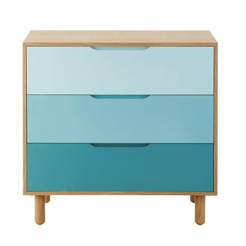 Commode en bois bleu