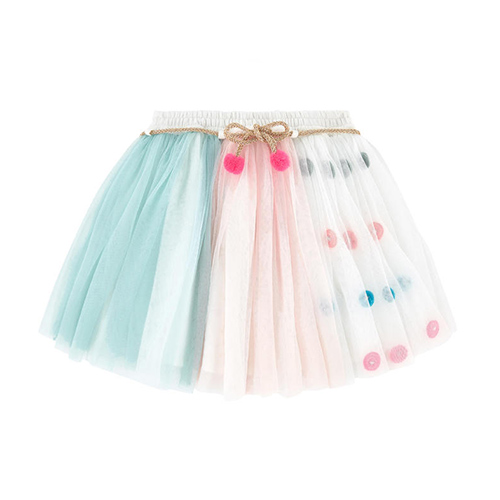 Jupe tulle pompon