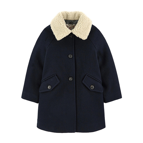 Manteau en laine navy