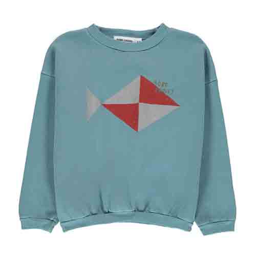 Sweat Poisson bleu gris