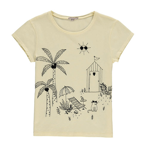 T-shirt brodé Jardin