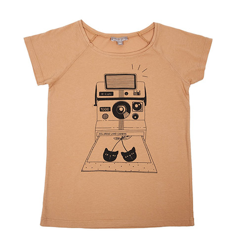 T-shirt Polaroïd camel