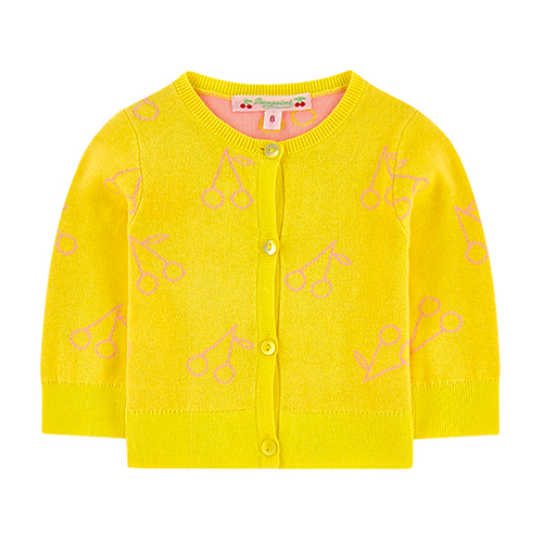 Cardigan bébé jaune