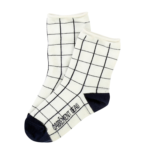 Chaussettes carreaux bi-colores