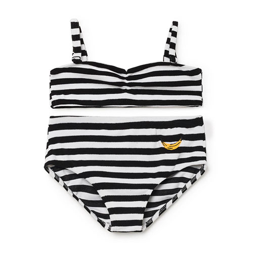 Maillot de bain rayé en éponge