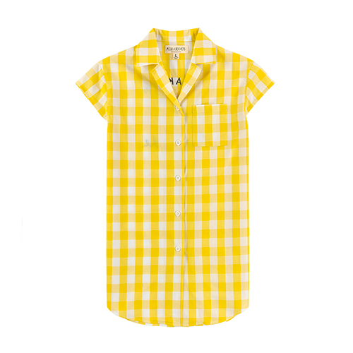 Robe chemise jaune