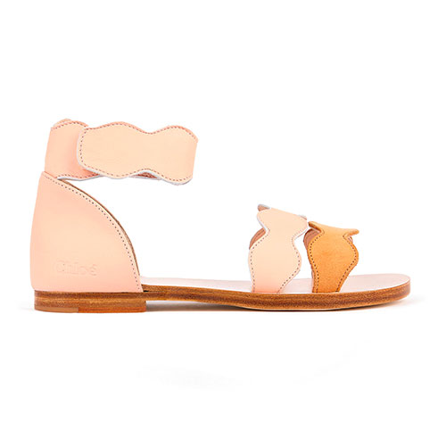 Sandales cuir bi-colores