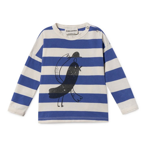 T-shirt rayé Oiseau