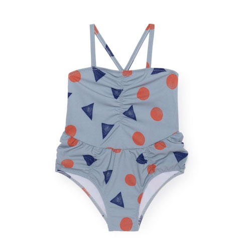 Maillot de bain bleu gris