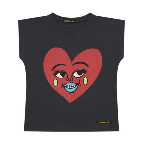 T-shirt Coeur noir