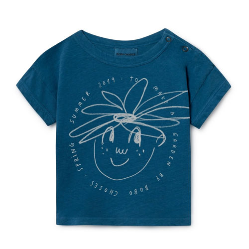 T-shirt lin bleu