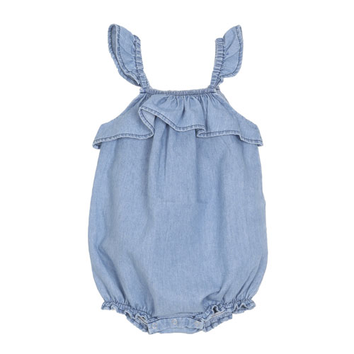 Barboteuse chambray bleu jean