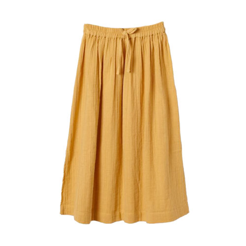 Jupe longue en coton double gaze
