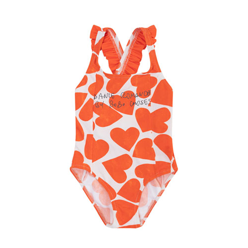 Maillot de bain cœurs rouge