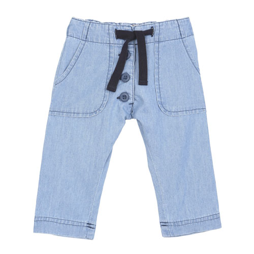 Pantalon chambray doux bleu jean