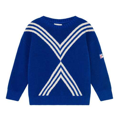 Pull coton bio bleu marine