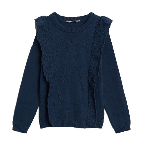 Pull-over maille volants