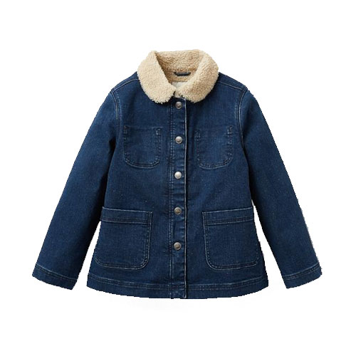 Veste en denim doublée sherpa