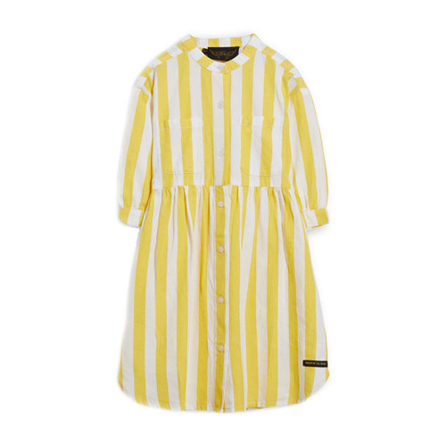 Robe Rayée Swing Jaune