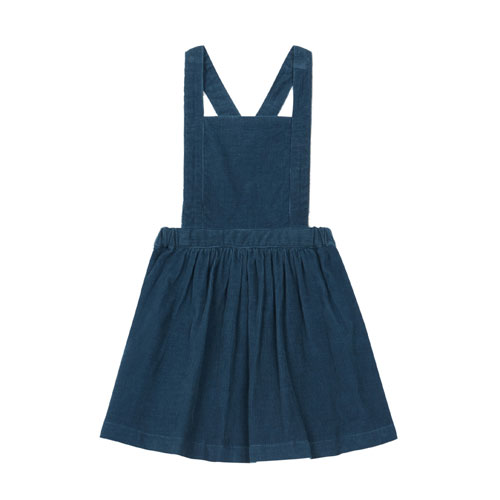 Robe Tablier Velours Lucie Bleu nuit