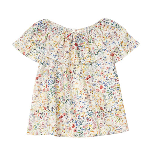 Blouse fleurie volants