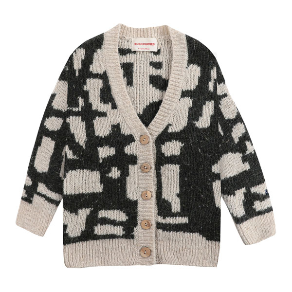 Cardigan laine beige