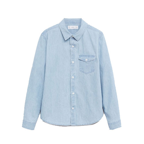 Chemise en denim poche