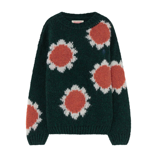 Pull Flowers Bull vert foncé