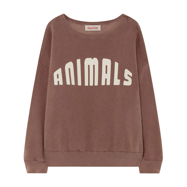 Sweat oversize Animals marron glacé