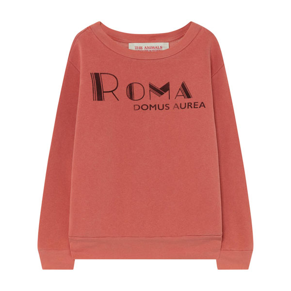 Sweat Roma Bear rouge délavé