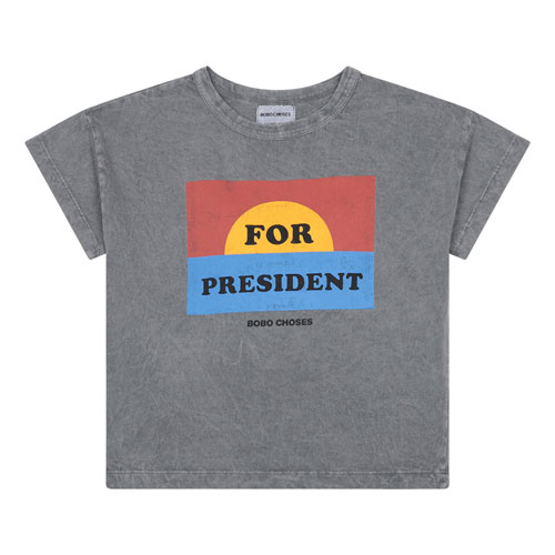 T-shirt President gris chiné