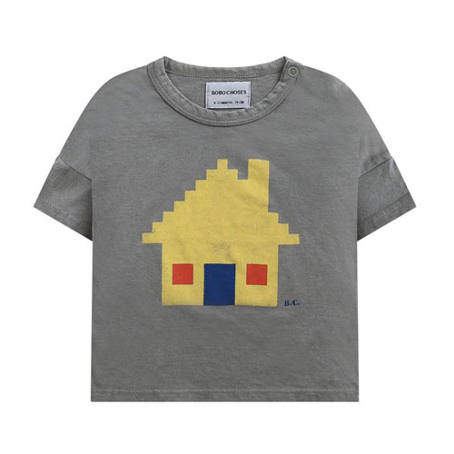 T-shirt Maison gris