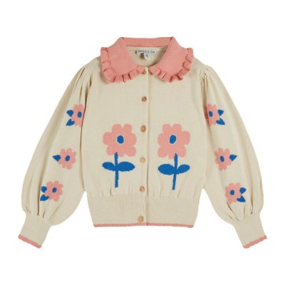 Cardigan Volanté jacquard beige