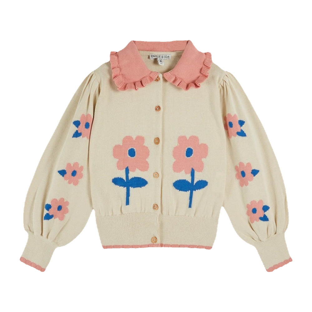 Cardigan Volanté jacquard beige