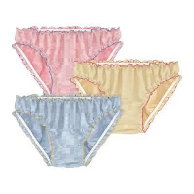 Lot de culottes froncées à rayures