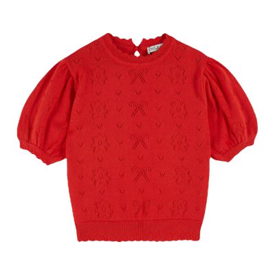 Pull Ajouré rouge