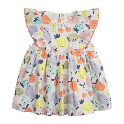 Robe à volant imprimée fruitier