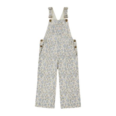 Salopette Fleurs bleu
