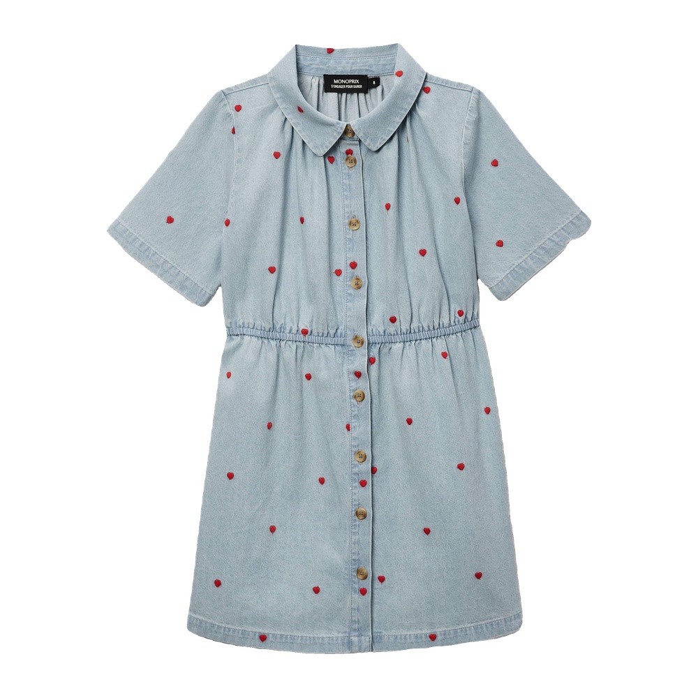 Robe col chemise imprimée